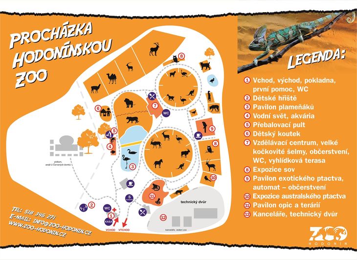 Mapa ZOO - Hodonín