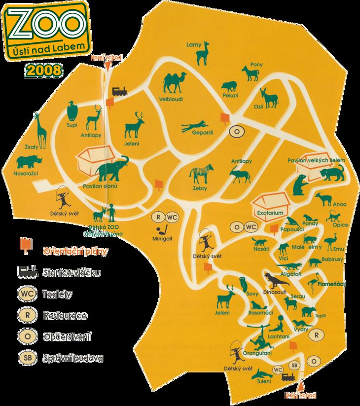 Mapa ZOO - Ústí nad Labem