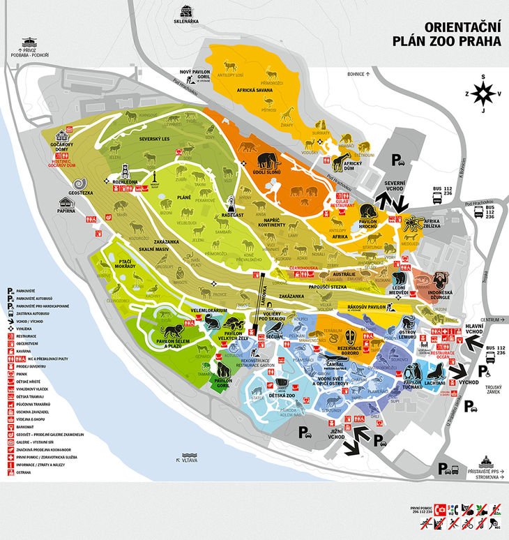 Mapa ZOO - Praha